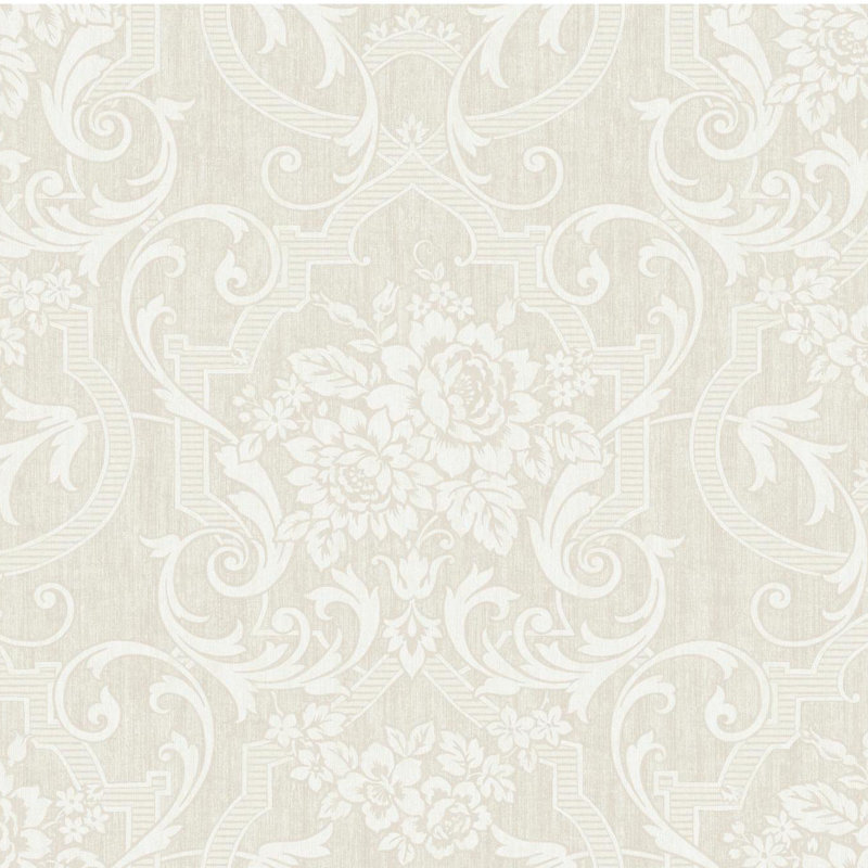 York Wallcoverings Luminous Lavender Geometric Floral Wallpaper Birch